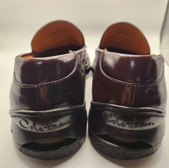 Cole Haan X Nike Air Collab 9.5 Burgundy Loafers Slipon with Nike Air Technology - Picture 7 of 12